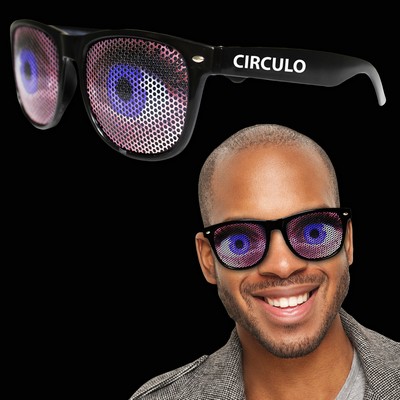 Big Blue Eye Pad Printed Billboard Sunglasses