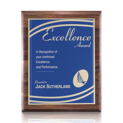 Sedgewick/Marietta Plaque - Walnut/Blue 9"x12"