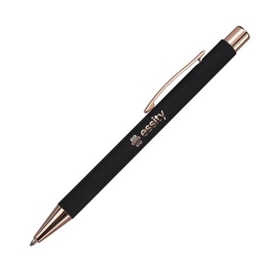 Lisse Metal Pen - Matte Black/Rose Gold