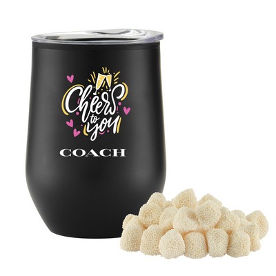 Promo Revolution - 12 Oz. Stemless Wine Tumbler w/Valentine's Day Jelly Belly Champagne Bubbles