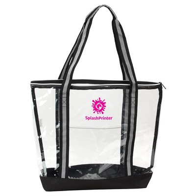 Diamond Clear TPU Zippered Tote