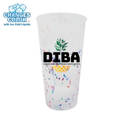 Mood 26 oz. Rainbow Confetti Tumbler, Full Color Digital