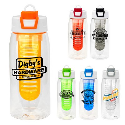 Two Tone Pop Up 25 oz. Recycled Bottle with Infuser