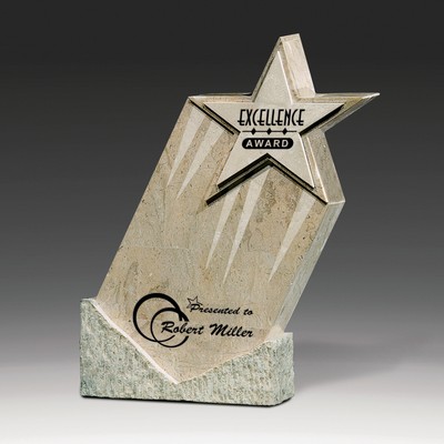 Cappuccino Marble Award - Shooting Star