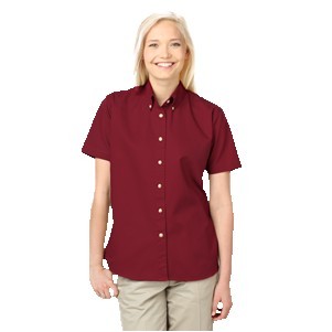 Ladies' Short Sleeve Fine Line Cotton Twill Shirt