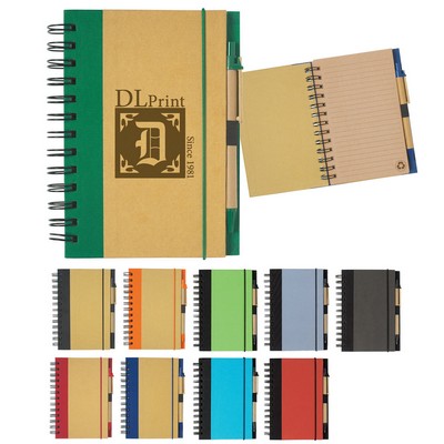 Eco-inspired Spiral Notebook & Pen