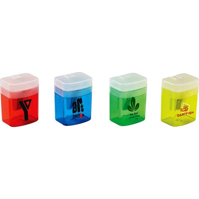 Translucent Pencil Sharpener w/Flip Top Lid