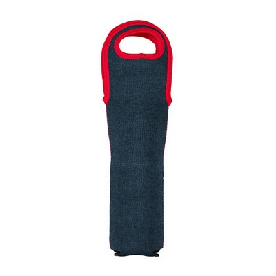 Denim-Neoprene Single Wine Tote