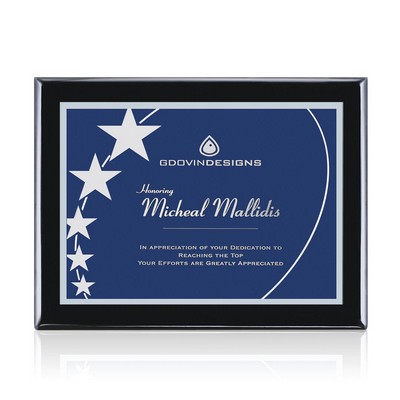 Oakleigh/Gemini Plaque - Black/Blue 9"x12"