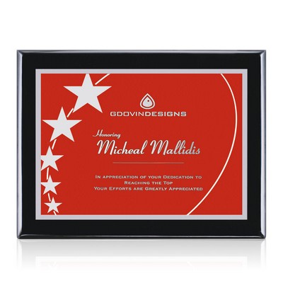 Oakleigh/Gemini Plaque - Black/Red 12"x15"