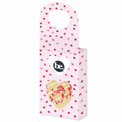 Belgian Chocolate Bar Wine Hanger (1 Oz..) - White Chocolate w/ Festive Valentine's Day Sprinkles