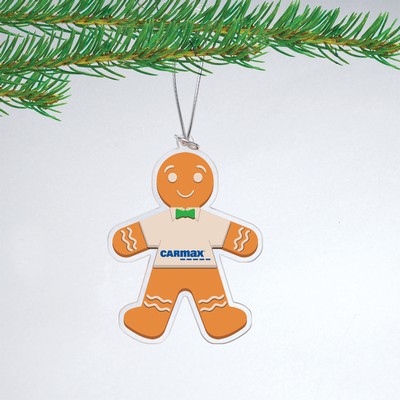 Acrylic Gingerbread Man Christmas Ornament