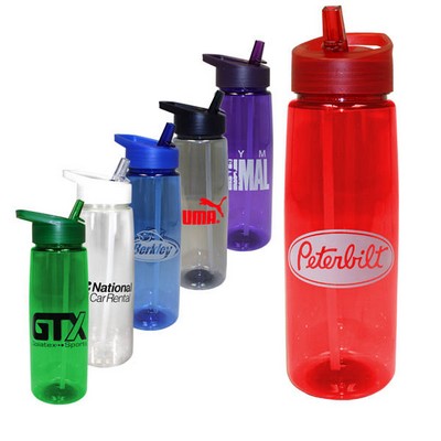 30 oz. Poly-Saver PET Bottle with Straw Cap