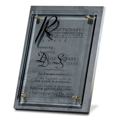 Glass & Slate Plaque 7x9