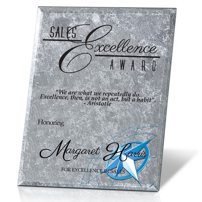 Silver Risk Taker - Silver Leaf Plaque 5x7