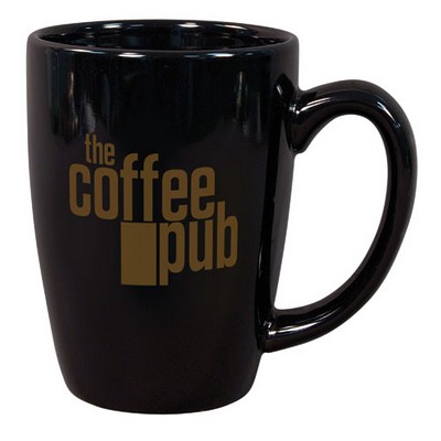 14 Oz. Black Ceramic Challenger Mug