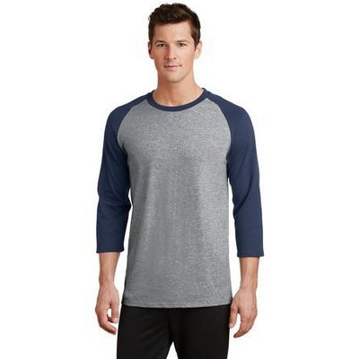 Port & Company® Men's Core Blend 3/4-Sleeve Raglan T-Shirt