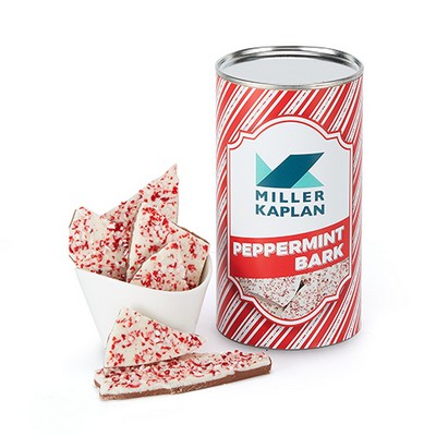 Belgian Chocolate Bark Gift Tube - Peppermint Bark