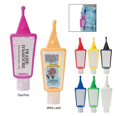 1 Oz. Hand Sanitizer In Silicone Holder