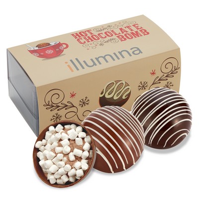 Hot Chocolate Bomb Gift Box - Original Flavor - 2 Pack - Classic Milk & Classic Dark