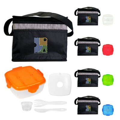 Black Graph Portion Control Reusable Lunch Set