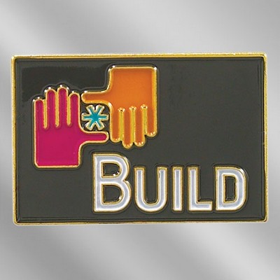 1" Steel Enamel Lapel Pin