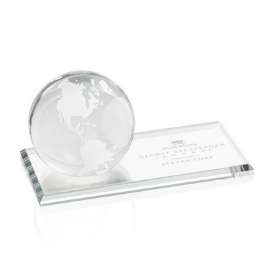 Globe on Rectangle Clear - 4" Diam