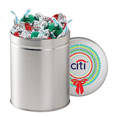 Round Tin (Quart) - Hershey's® Holiday Kisses