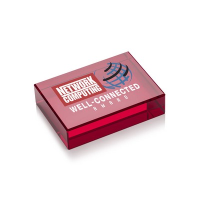 VividPrint™ Paperweight - Abbott Red 3"x4"