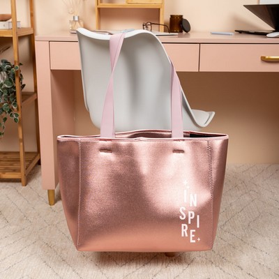 Large Metallic Neoprene All Day Tote