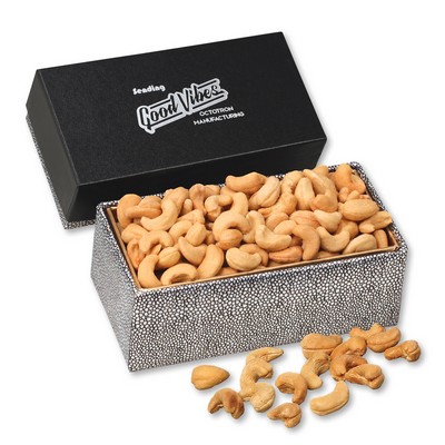 Black & Silver Gift Box w/Fancy Cashews