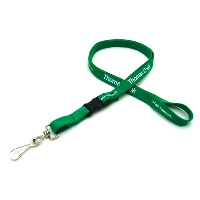 1/2" Silkscreened Tubular Lanyard w/ Detachable Buckle