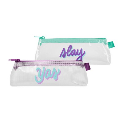 Continued Fiddlesticks Medium Pouch (Clear + Grid Vinyl)