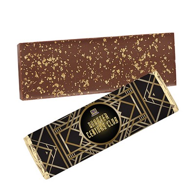 Foil Wrapped Belgian Chocolate Bar w/ 23K Gold Flake Topping