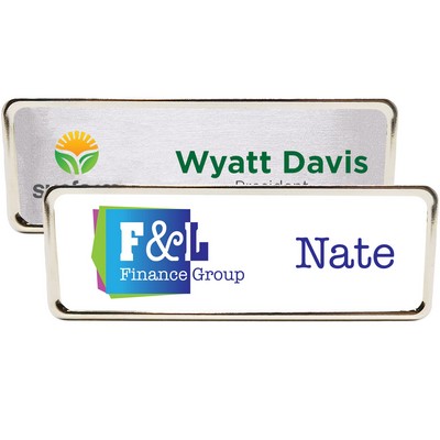 Columbus Metal Name Badge (standard 3 x 1)