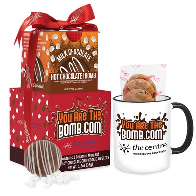 Mrs. Fields Mug & Cookies With Hot Chocolate Bomb Gift Set