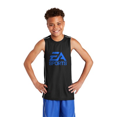 Sport-Tek® Youth PosiCharge® Mesh Reversible Sleeveless Tee