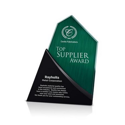 Sweeping Success Acrylic Award, Medium Green