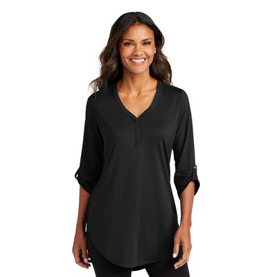 Port Authority® Ladies City Stretch ¾-Sleeve Tunic Shirt