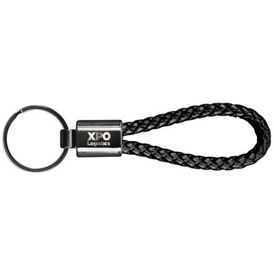 Gunmetal Braided Key Chain