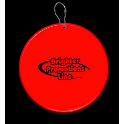 2 1/2" Pad Printed Red Plastic Medallion Badge