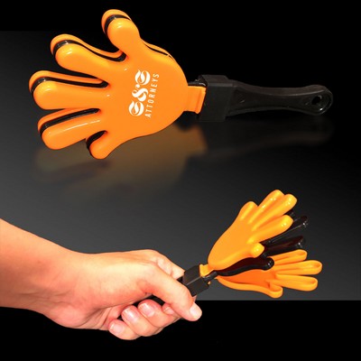 7" Pad Printed Orange & Black Hand Clapper