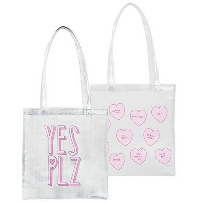 Continued Main Squeeze Super Size Clear/Grid Vinyl Tote