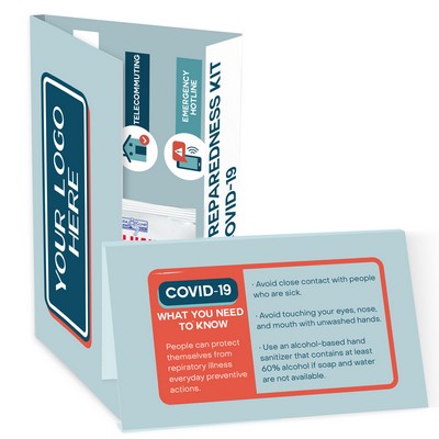 Covid-19 Info Card With Sanitizer Gel