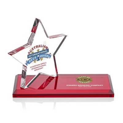 VividPrint™ Award - Northam Star/Red 3"x7"