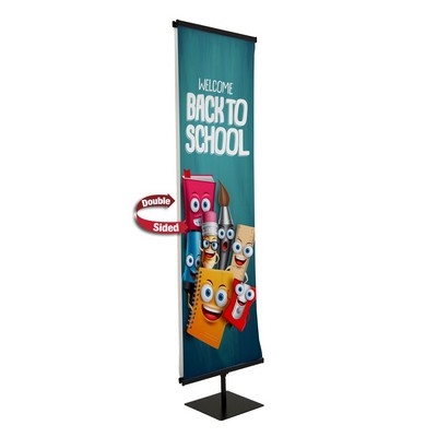 24" Everyday Snap Rail Double-Sided Banner Display Kit