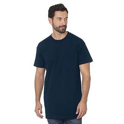 BAYSIDE Unisex Big & Tall USA Made Pocket T-Shirt