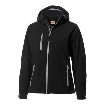 Clique Serac Stretch Softshell Hooded Full Zip Womens Jacket