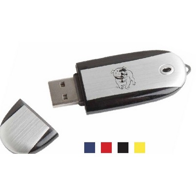 64 MB Oval USB Flash Drive w/Key Chain