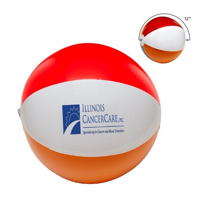 12" Six Color Beach Ball